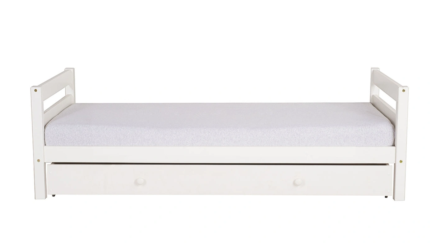 מיטת ילדים מיקה עם ארגז רוחב 80 ס"מ | ללא מעקה אחורי